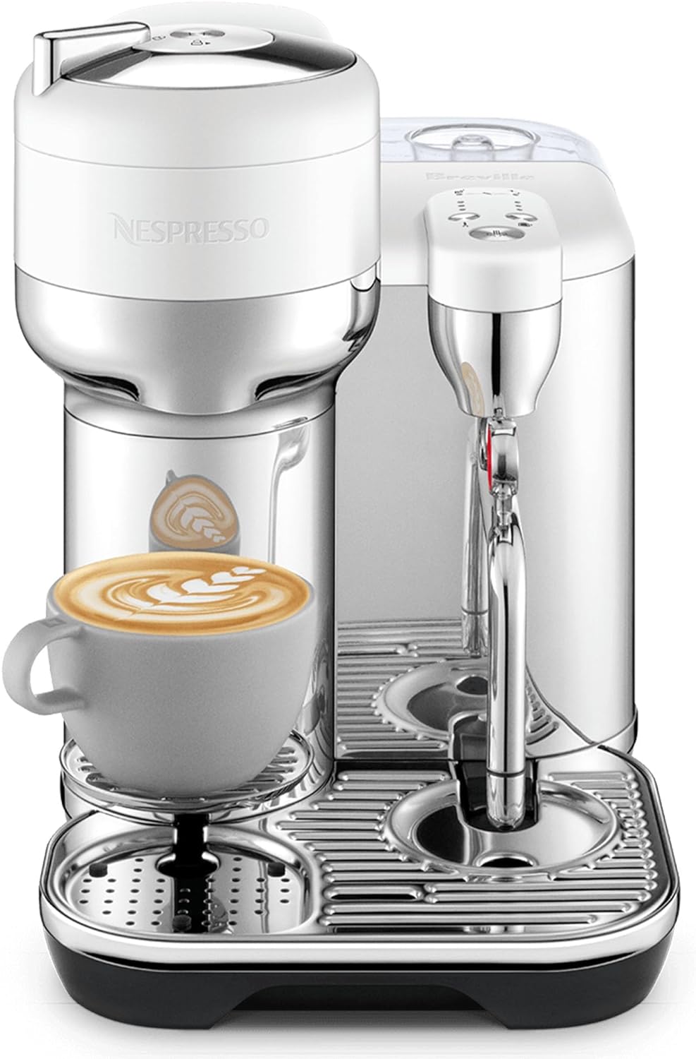 Nespresso Vertuo Creatista Automatic Pod Coffee Machine with Milk Frother Wand for Cappuccino, Flat White and Espresso by Sage, Stainless Steel - Amazing Gadgets Outlet