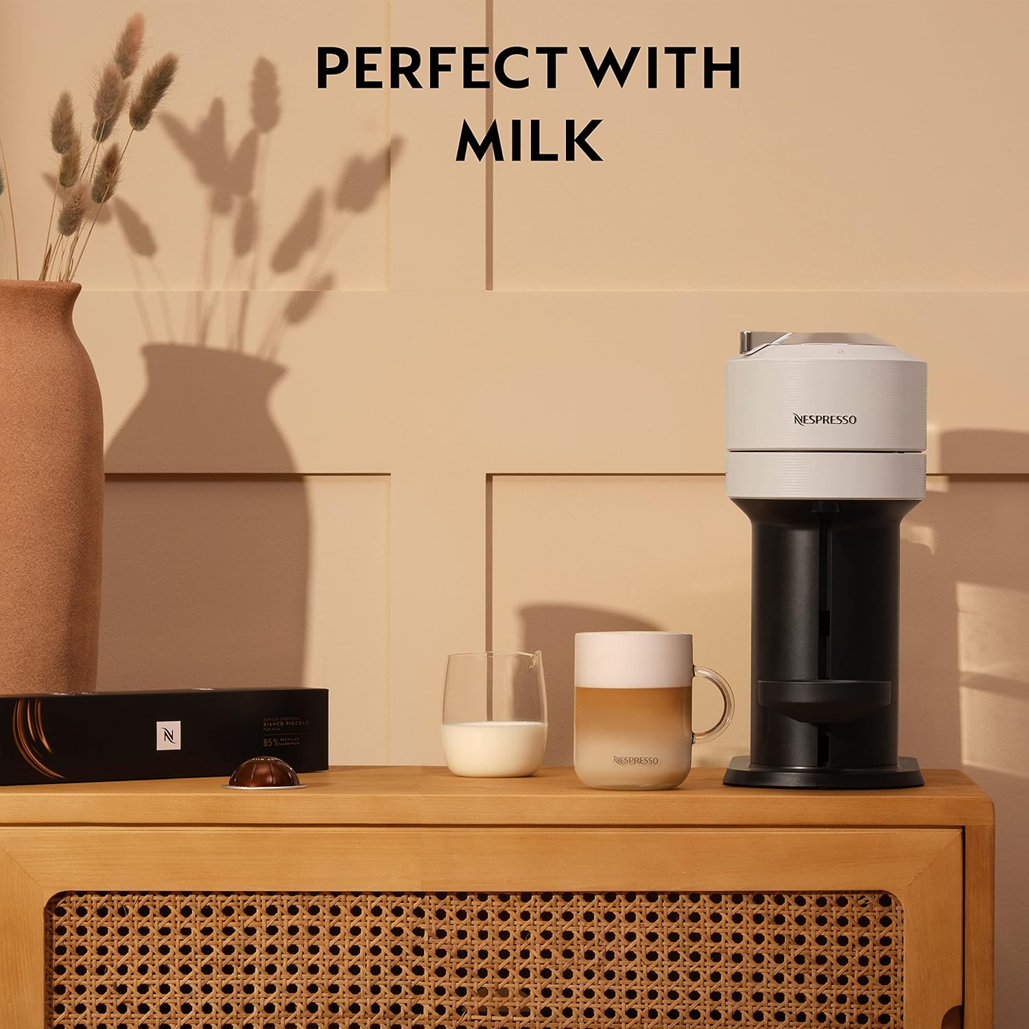 Nespresso Vertuo Next Automatic Pod Coffee Machine with Milk Frother for Espresso, Cappuccino and Latte by Magimix in Matt Black [Amazon Exclusive] - Amazing Gadgets Outlet