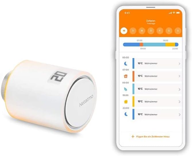Netatmo Additional Smart Radiator Valve, Room control, Save Heating Costs, Add - on for Netatmo Thermostat and for collective or district heating, 2 add. batteries, works with voice assistants, NAV - AMZ - Amazing Gadgets Outlet