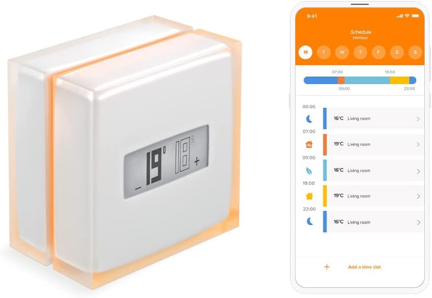 Netatmo Connected and Smart Energy Saving Thermostat - Wi - Fi - Reduce Bills & Control Heating Remotely by App, Compatible with Individual Boilers, NTH01 - AMZ - Amazing Gadgets Outlet