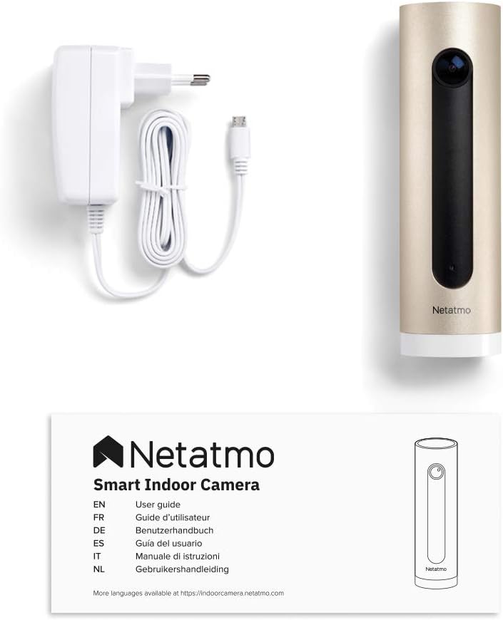 Netatmo Smart Indoor Security Camera, WIFI, Movement Detection, Night Vision, Without Fees, NSC01 - UK (Welcome) - Amazing Gadgets Outlet