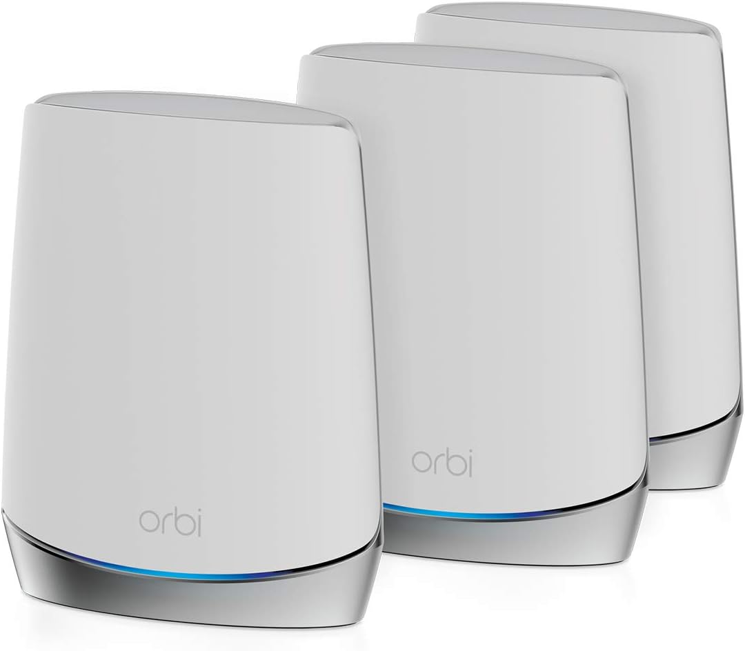 NETGEAR Orbi Mesh WiFi 6 System (RBK763S) , Mesh Router & 2 Extenders , Cover Every Room, Up To 6,000 Sq Ft , Improve WiFi Speeds up to 5.4 Gbps & 75 devices , Simple App Set Up - Amazing Gadgets Outlet