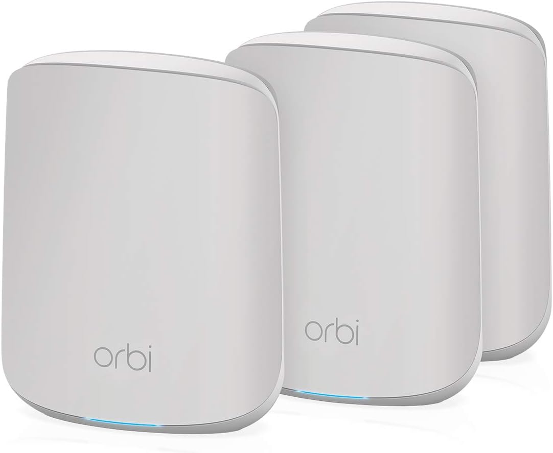 NETGEAR Orbi Mesh WiFi 6 System (RBK763S) , Mesh Router & 2 Extenders , Cover Every Room, Up To 6,000 Sq Ft , Improve WiFi Speeds up to 5.4 Gbps & 75 devices , Simple App Set Up - Amazing Gadgets Outlet