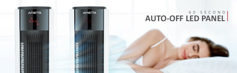 NETTA 42 Inch Tower Fan with Oscillating Function, Remote Control, 3 Operating Modes, 3 Speed Settings, LED Display and 7 Hour Timer for Home & Office - 45W - Amazing Gadgets Outlet