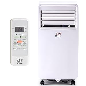 NETTA Portable Air Conditioner 3 - IN - 1 8000BTU, Dehumidifier, Cooling Fan - WiFi Smart App, 3 Speed Settings, Weekly Timer, Remote Control [Energy Class A] - Amazing Gadgets Outlet