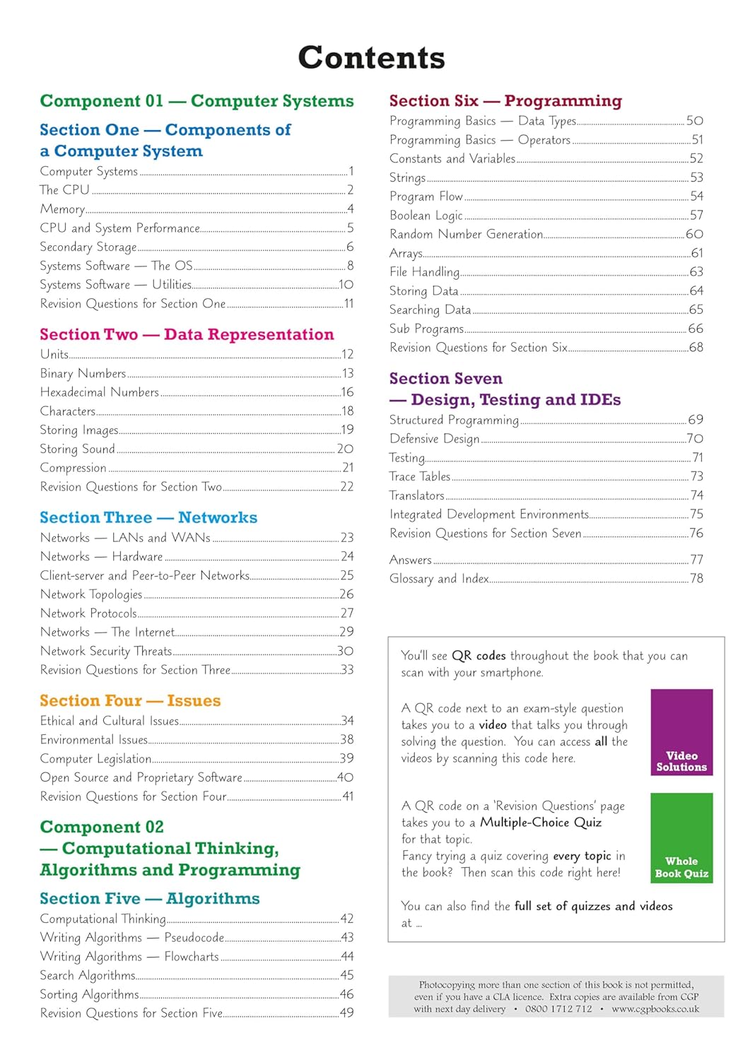 New GCSE Computer Science OCR Revision Guide includes Online Edition, Videos & Quizzes (CGP OCR GCSE Computer Science) - Amazing Gadgets Outlet