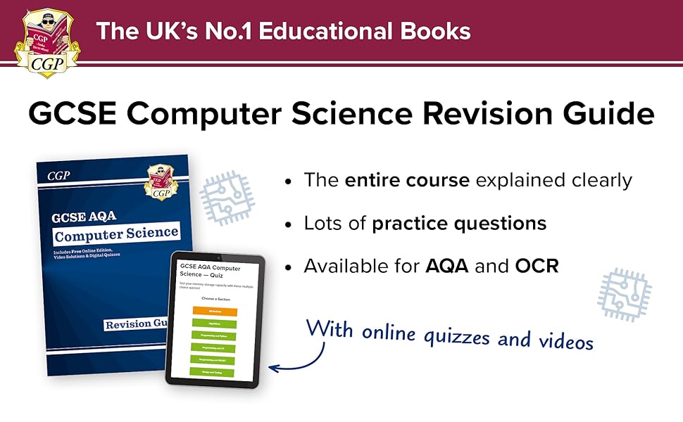 New GCSE Computer Science OCR Revision Guide includes Online Edition, Videos & Quizzes (CGP OCR GCSE Computer Science) - Amazing Gadgets Outlet