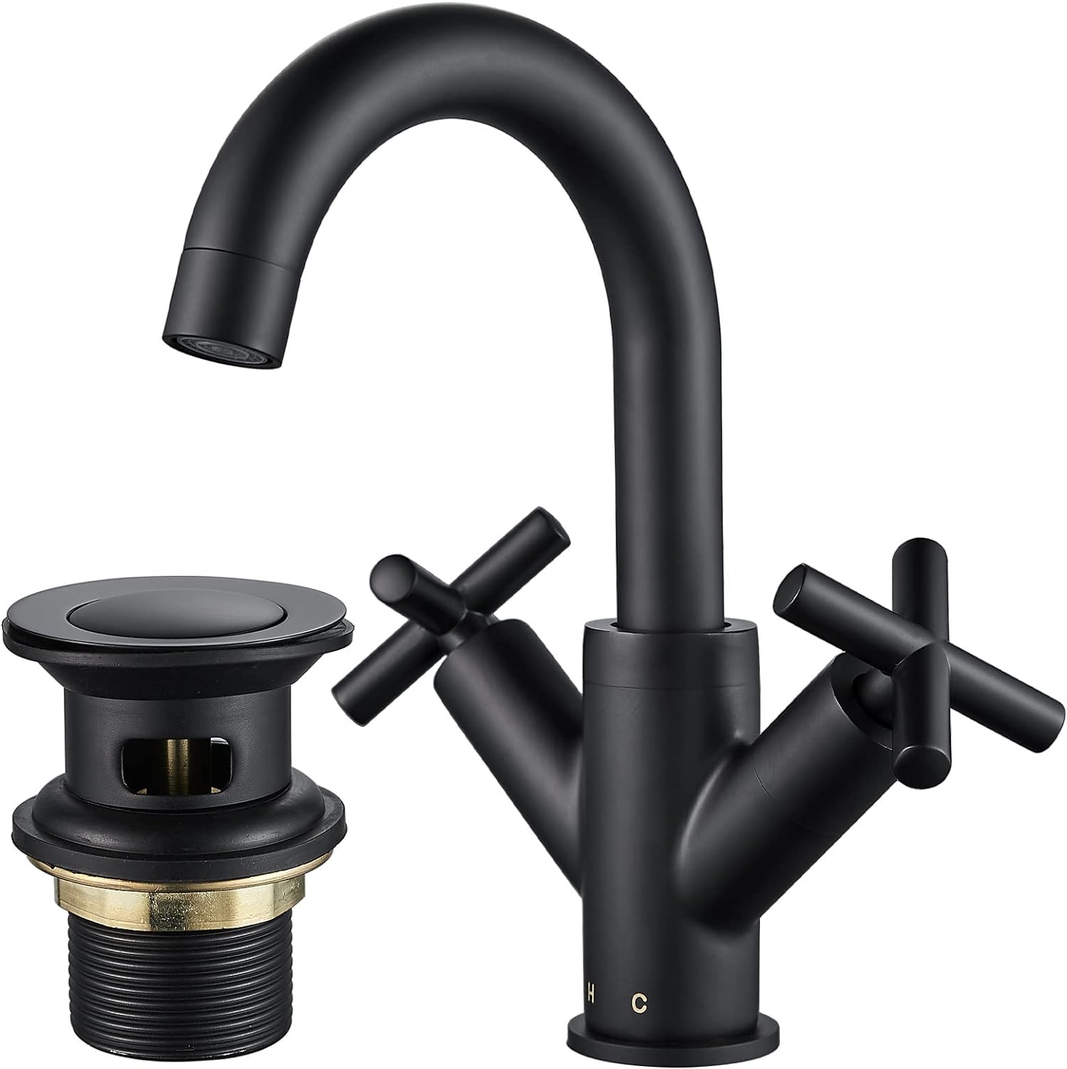 NewEast Basin Mixer Tap, Dual Cross Handle Swivel Spout Bathroom Sink Taps with Pop Up Waste, Modern Chrome Basin Tap   Import  Single ASIN  Import  Multiple ASIN ×Product customization General Description Gallery Reviews Variations - Amazing Gadgets Outlet