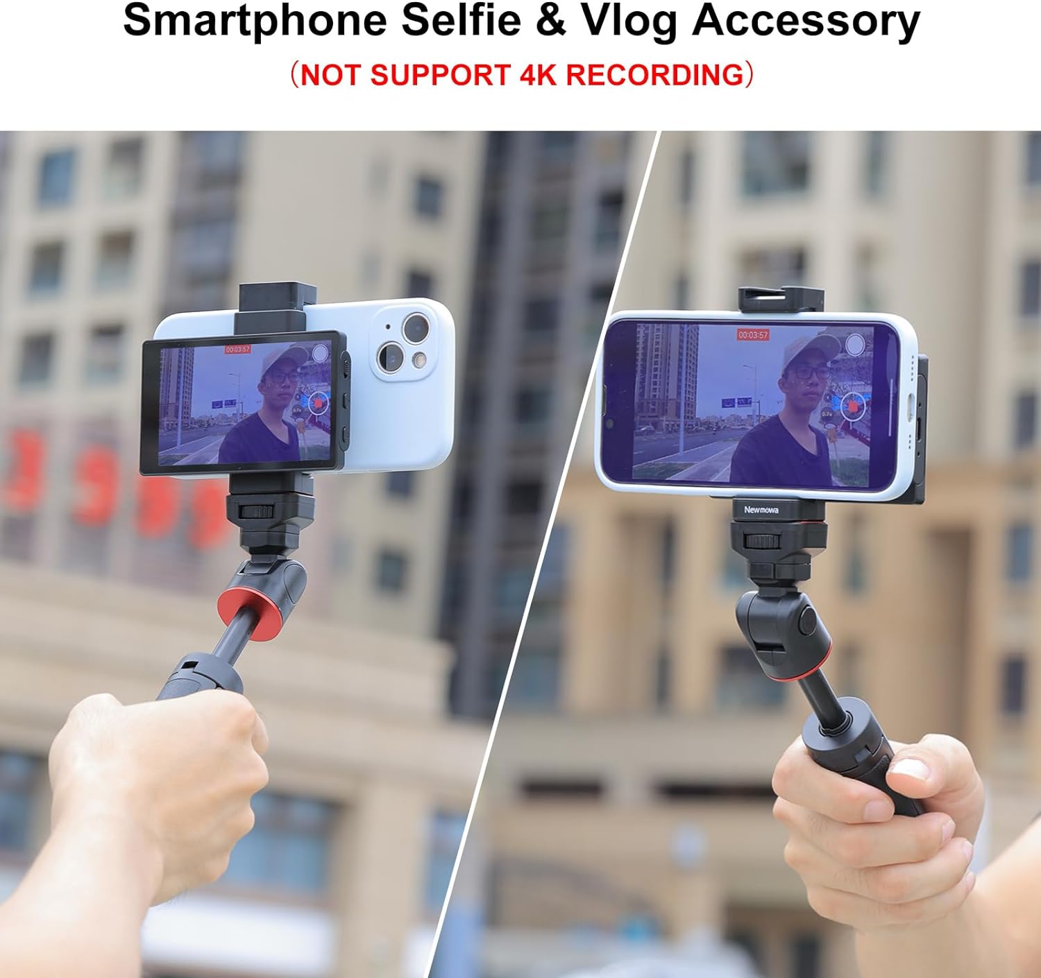 Newmowa 3.97” Vlog Selfie Phone Monitor Screen with Magnetic Phone Holder, Phone Rear Camera Selfie Accessory for Selfie, Vlog, TikTok, Live Stream, Compatible with iPhone (Wireless Remote for iPhone) - Amazing Gadgets Outlet