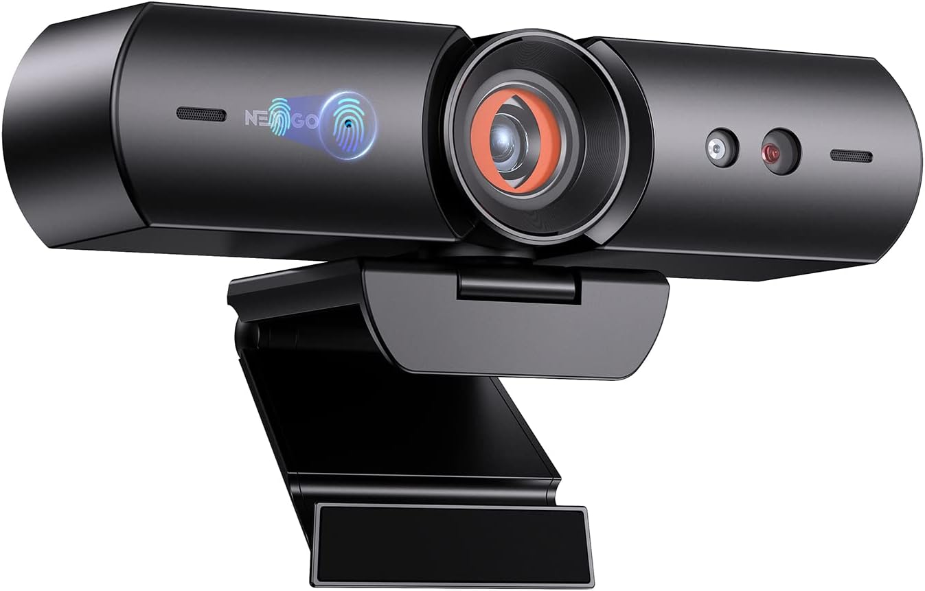 NexiGo HelloCam, 1080p Webcam with Windows Hello and Microphone, True Privacy with Patented Automatic Shutter, Facial Enhancement, HD USB Webcam Camera for PC, Video Calling, Recording, Conferencing - Amazing Gadgets Outlet