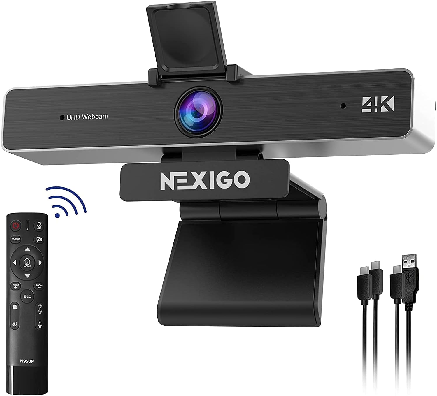 NexiGo HelloCam, 1080p Webcam with Windows Hello and Microphone, True Privacy with Patented Automatic Shutter, Facial Enhancement, HD USB Webcam Camera for PC, Video Calling, Recording, Conferencing - Amazing Gadgets Outlet