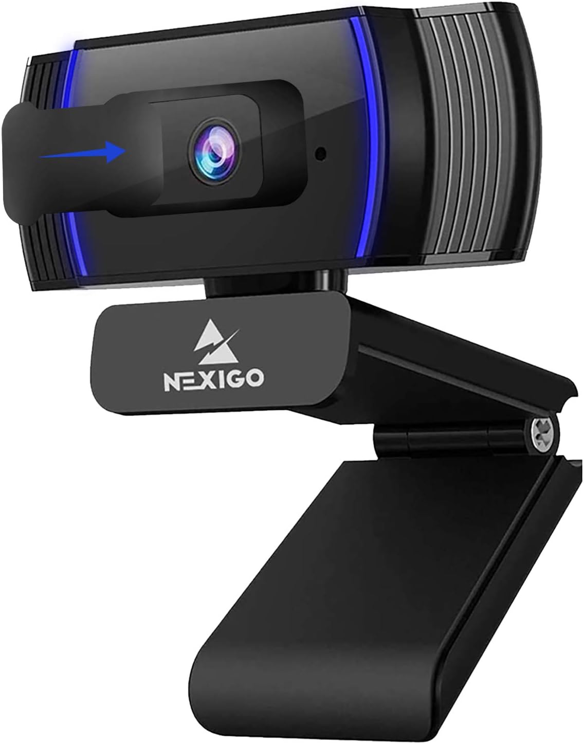 NexiGo HelloCam, 1080p Webcam with Windows Hello and Microphone, True Privacy with Patented Automatic Shutter, Facial Enhancement, HD USB Webcam Camera for PC, Video Calling, Recording, Conferencing - Amazing Gadgets Outlet