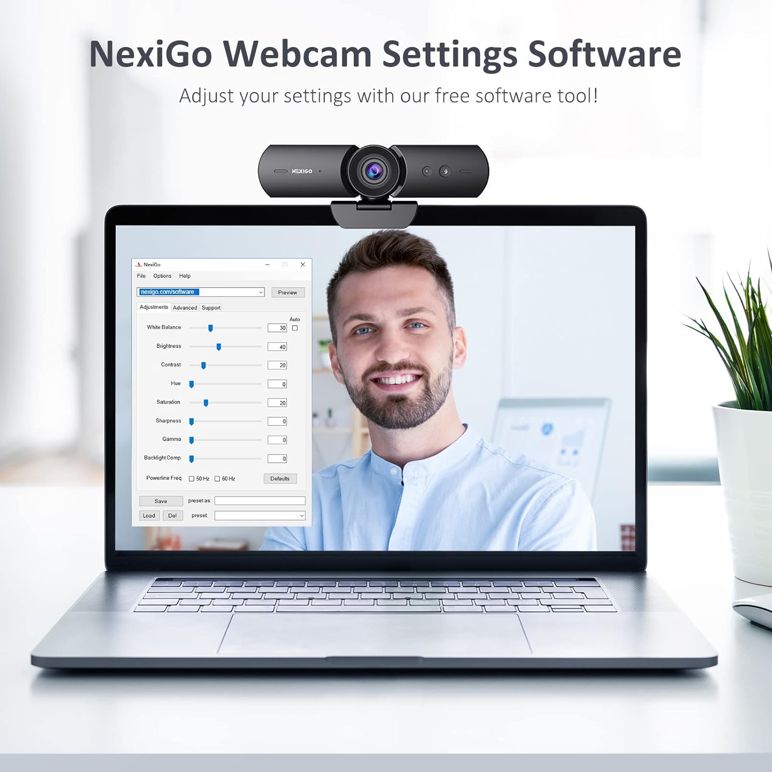 NexiGo HelloCam, 1080p Webcam with Windows Hello and Microphone, True Privacy with Patented Automatic Shutter, Facial Enhancement, HD USB Webcam Camera for PC, Video Calling, Recording, Conferencing - Amazing Gadgets Outlet