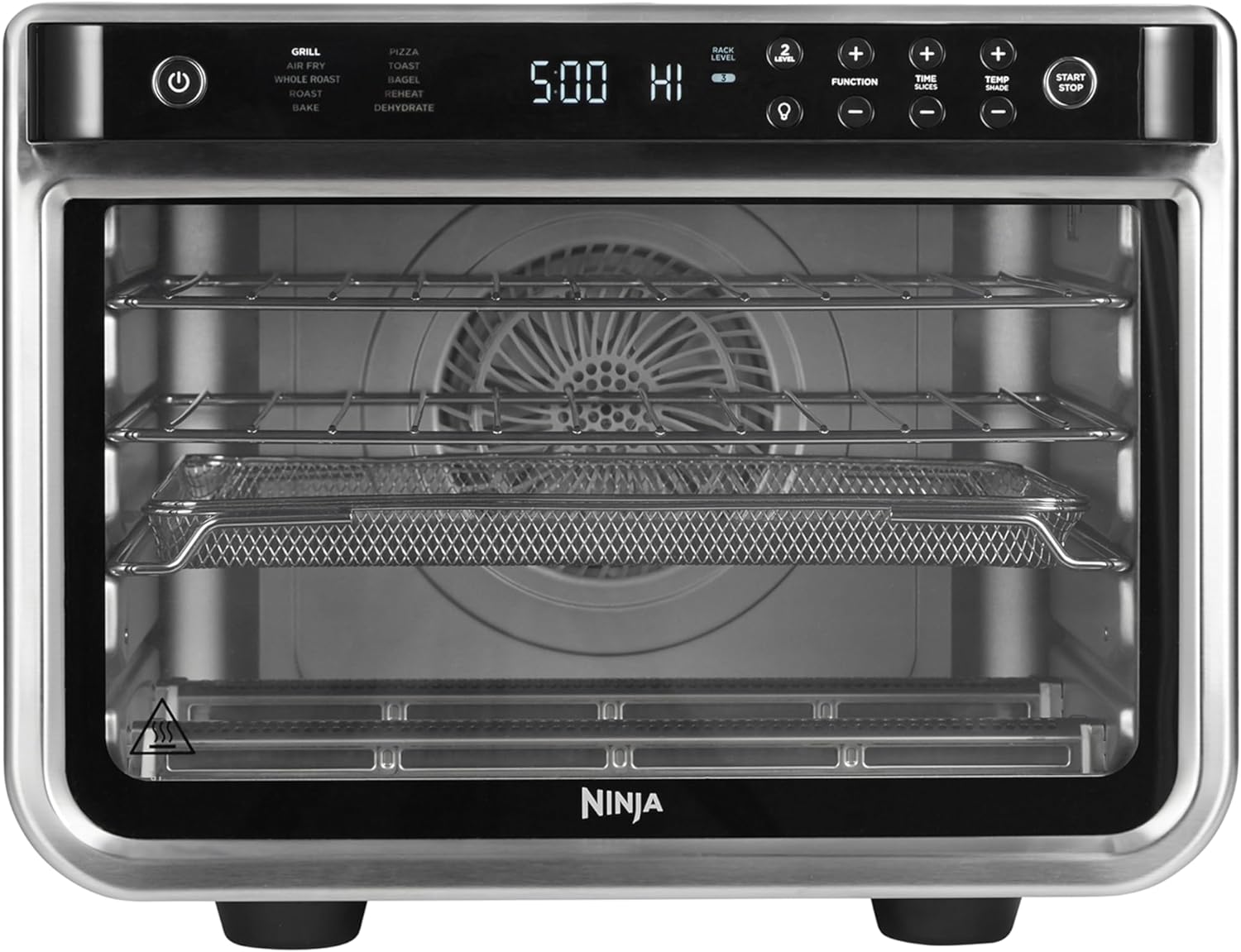 Ninja Foodi 10 - in - 1 Multifunction Oven, Fast Mini Oven, Countertop Oven, 10 Cooking Functions, Air Fry, Pizza, Grill, Roast, Bake, Toast, Bagel & more, Make Family - Size Meals, Silver/Black DT200UK - Amazing Gadgets Outlet