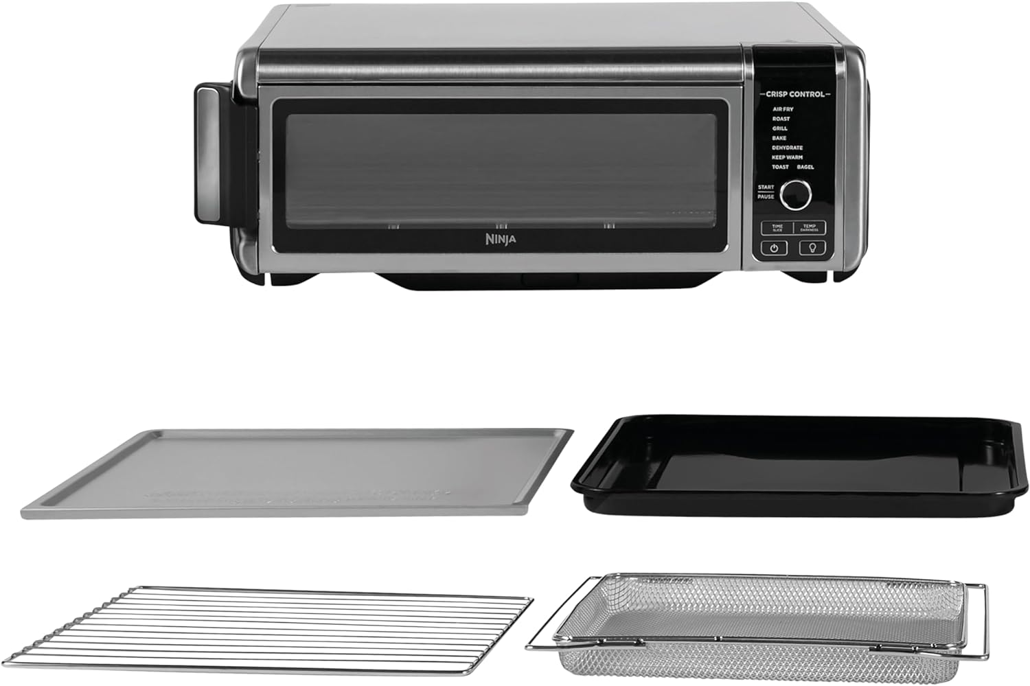 Ninja Foodi 8 - in - 1 Flip Oven, Portable Mini Oven for Countertop and Work Surfaces, Multifunctional Oven with 8 Cooking Functions; Air Fry, Roast, Grill, Bake and more. Silver/Black SP101UK - Amazing Gadgets Outlet