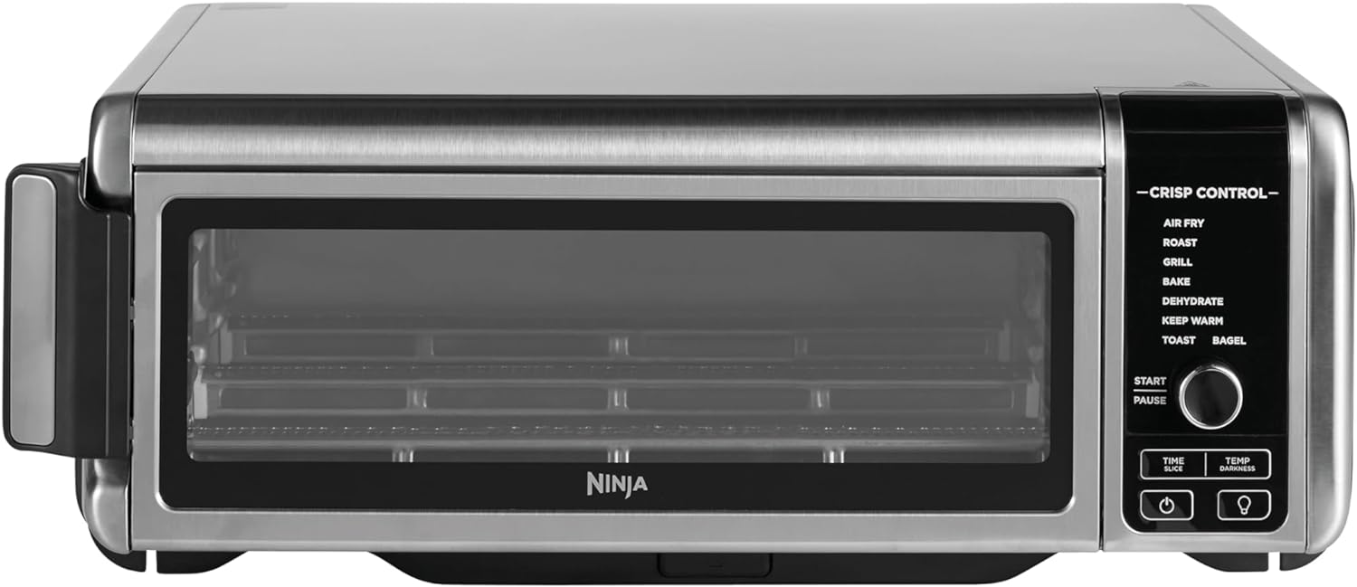 Ninja Foodi 8 - in - 1 Flip Oven, Portable Mini Oven for Countertop and Work Surfaces, Multifunctional Oven with 8 Cooking Functions; Air Fry, Roast, Grill, Bake and more. Silver/Black SP101UK - Amazing Gadgets Outlet