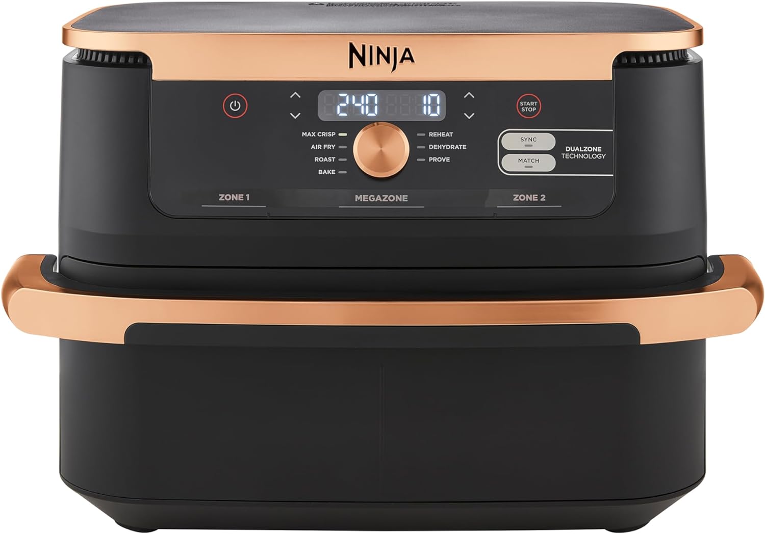 Ninja Foodi FlexDrawer Air Fryer, Dual Zone with Removable Divider, Large 10.4L Drawer, 7 - in - 1, Air - Fryer, Air Fry, Roast, Bake, Crisp, Non - Stick Dishwasher Safe Parts, Black and Copper, AF500UKCP   Import  Single ASIN  Import  Multiple ASIN ×Pro - Amazing Gadgets Outlet