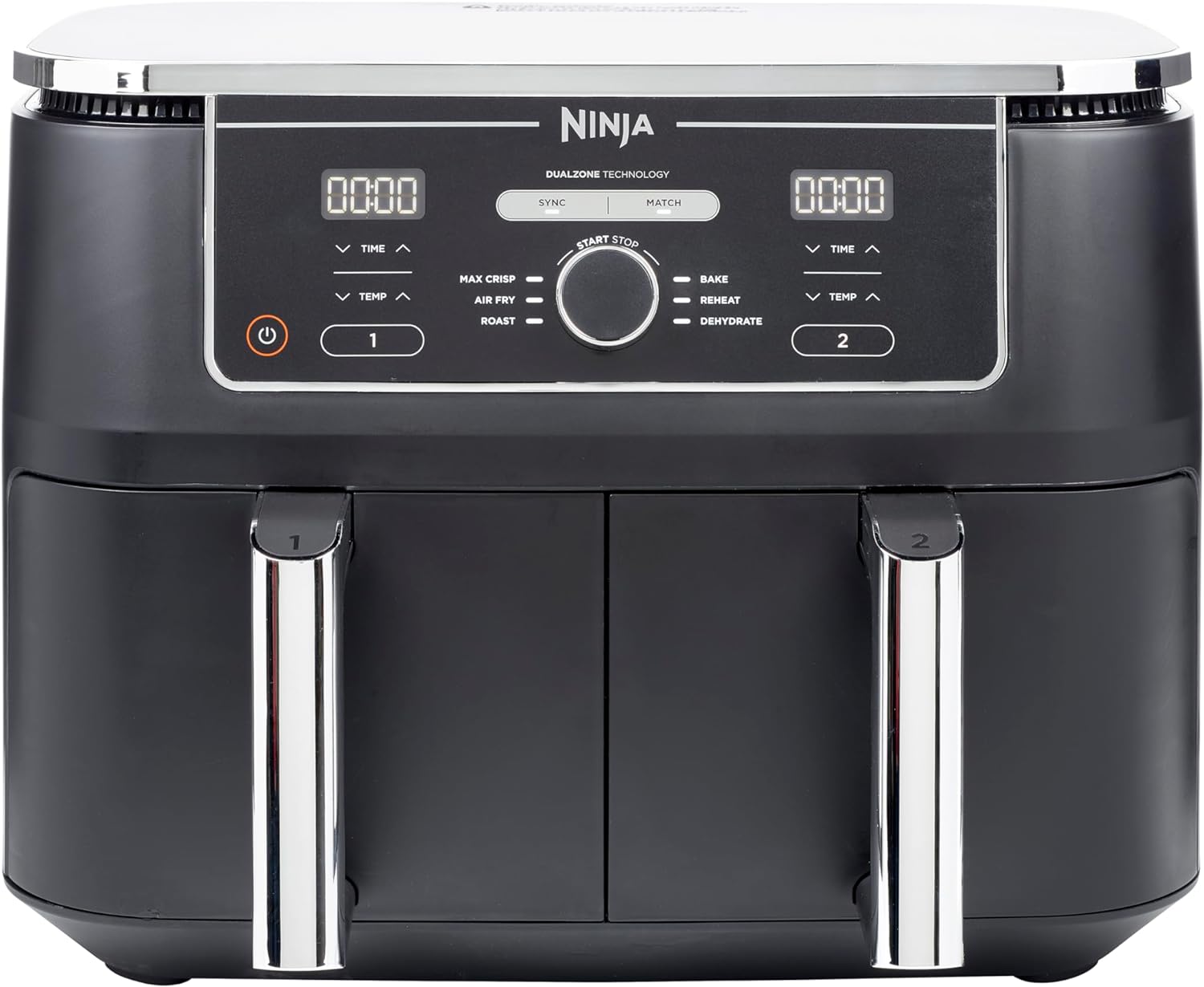 Ninja Foodi MAX Dual Zone Digital Air Fryer, 2 Drawers, 9.5L, 6 - in - 1, Uses No Oil, Max Crisp, Roast, Bake, Reheat, Dehydrate, Cook 8 Portions, Non - Stick Dishwasher Safe Baskets, Black AF400UK   Import  Single ASIN  Import  Multiple ASIN ×Product - Amazing Gadgets Outlet