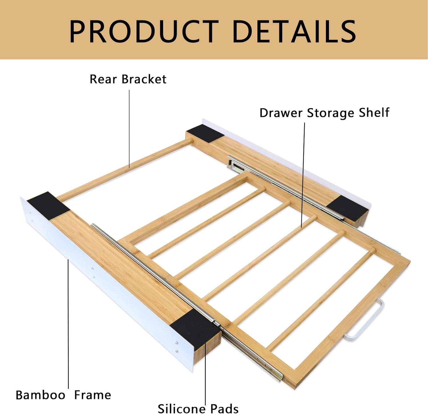 NIUXX Stacking Kit with Sliding Shelf, Fits for 46 - 60 cm Washing Machine and Dryer, Ratchet Rope Installation Frame Accessories for Connecting Tumble Washer Dryer, Ideal Housewarming Gift - Amazing Gadgets Outlet