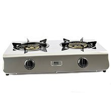 NJ - 60SD Indoor Gas Stove - 2 Burner Portable Gas Hob LPG Cooker 60cm Cooktop Stainless Steel Freestanding Table Top for Home Kitchen Camping Garden Catering 7.7kW - Amazing Gadgets Outlet