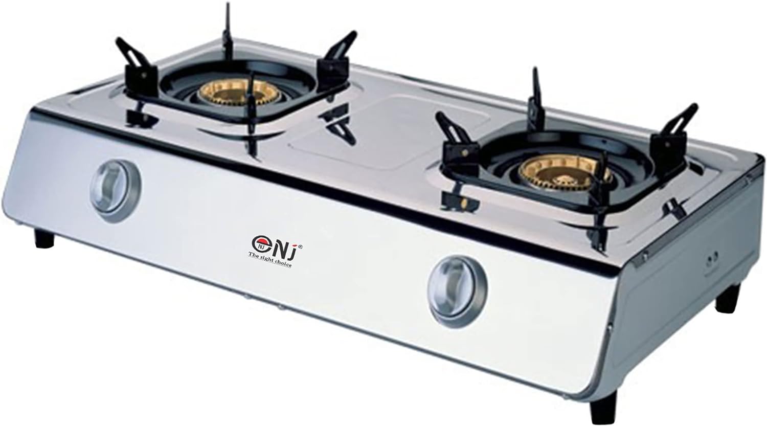 NJ NSD - 2 Portable Gas Stove 2 Burner - Wok Burner Ring Indoor Gas Cooker LPG Gas Hob Cooktop Stainless Steel Efficient Tabletop for Caravan Home Kitchen Camping Garden Catering - Amazing Gadgets Outlet