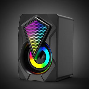 NJSJ PC Speakers with Subwoofer,USB - Powered Mini 2.1 Stereo Multimedia Speaker System with RGB Gaming LED Light up Wired 3.5mm Audio for Computer Laptop Monitor,Tablets,Music Player,11W - Amazing Gadgets Outlet