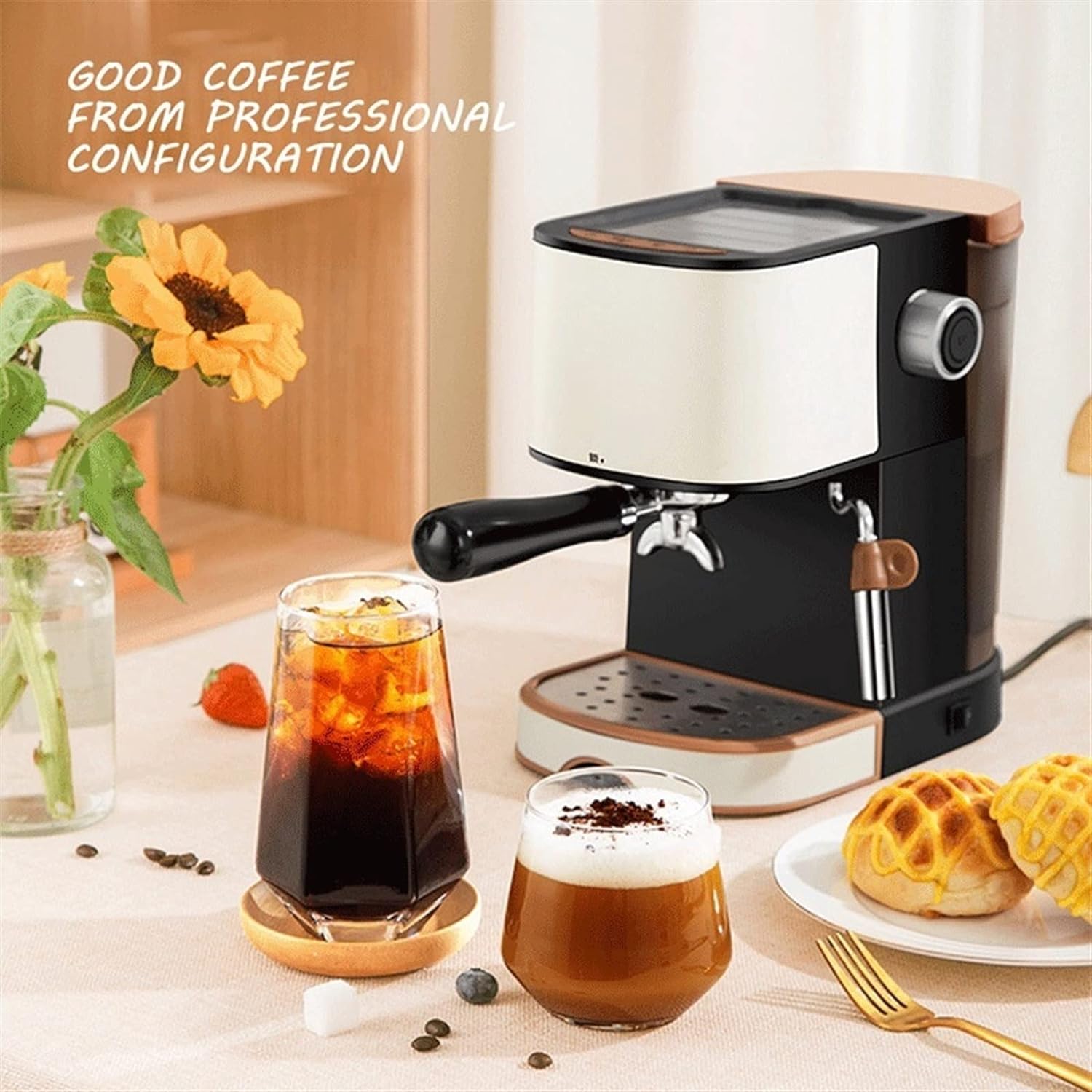 NOALED Coffee Machine Electric Automatic Horn Coffee Maker Machine Milk Foam Induction Coffee Household Appliances Kitchen - Amazing Gadgets Outlet