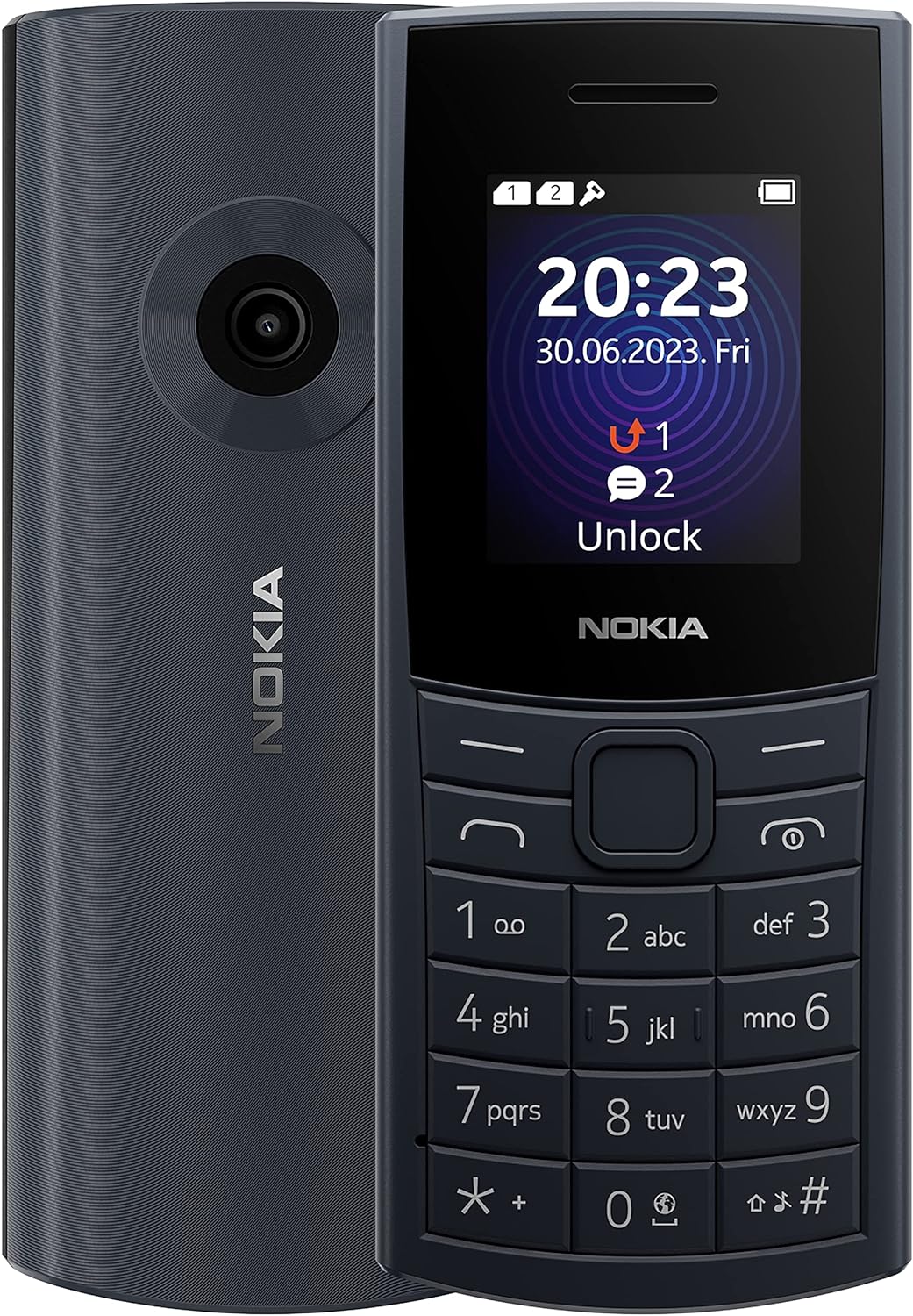 Nokia 110 4G Feature Phone with 4G, Camera, Bluetooth, FM radio, MP3 player, MicroSD, Long - Lasting Battery, and Pre - loaded Games, Dual Sim - Blue - Amazing Gadgets Outlet