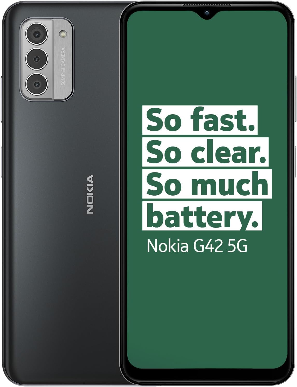 Nokia G42 5G 6.56” HD+ Smartphone Featuring Triple rear 50MP AI camera, 6GB/128GB Storage, 3 - day battery life, Android 13, OZO 3D audio capture, QuickFix repairability and Dual SIM - Purple - Amazing Gadgets Outlet