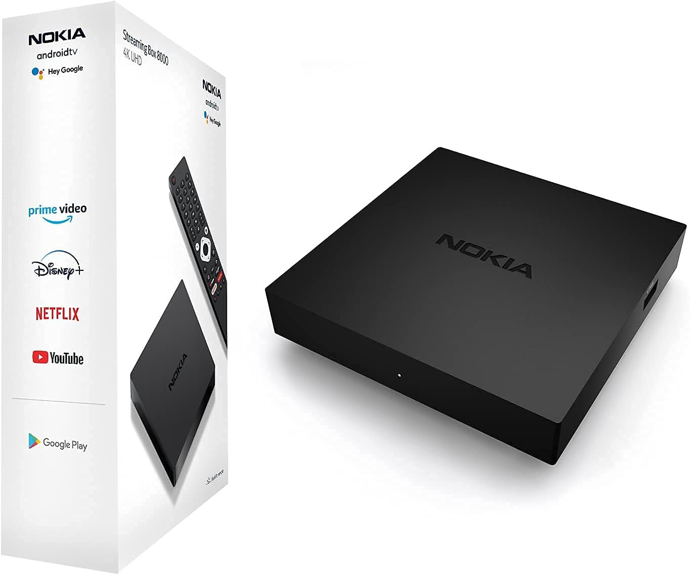 Nokia Streaming Box 8000, Android TV (Chromecast, HDMI, Netflix, Prime Video, Disney+) - Amazing Gadgets Outlet