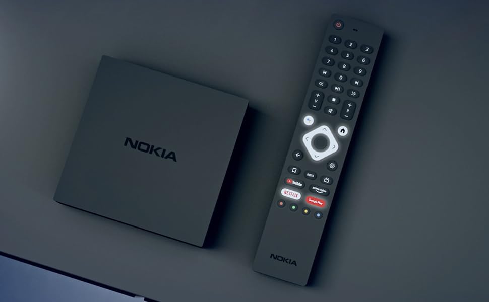 Nokia Streaming Box 8000, Android TV (Chromecast, HDMI, Netflix, Prime Video, Disney+) - Amazing Gadgets Outlet