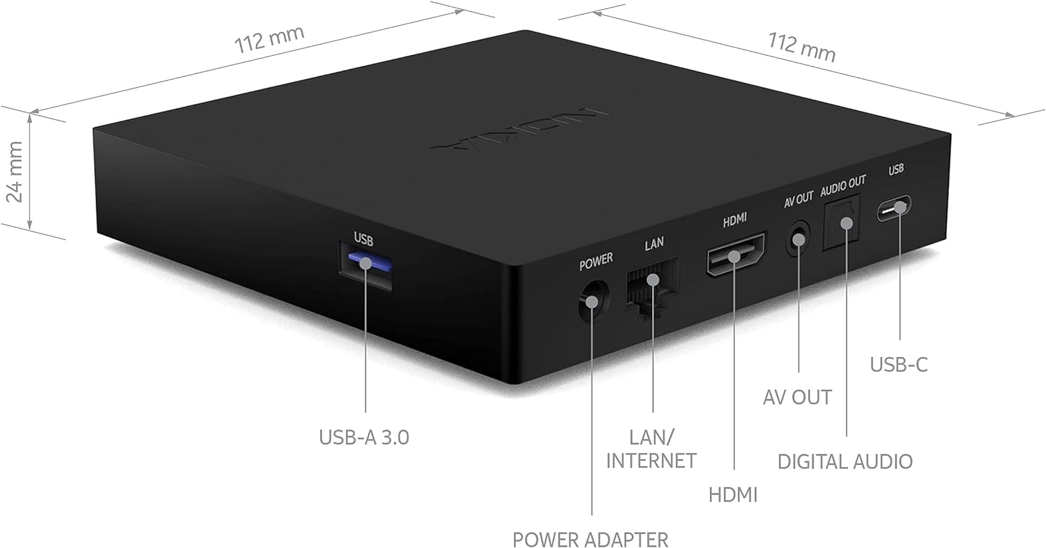 Nokia Streaming Box 8000, Android TV (Chromecast, HDMI, Netflix, Prime Video, Disney+) - Amazing Gadgets Outlet