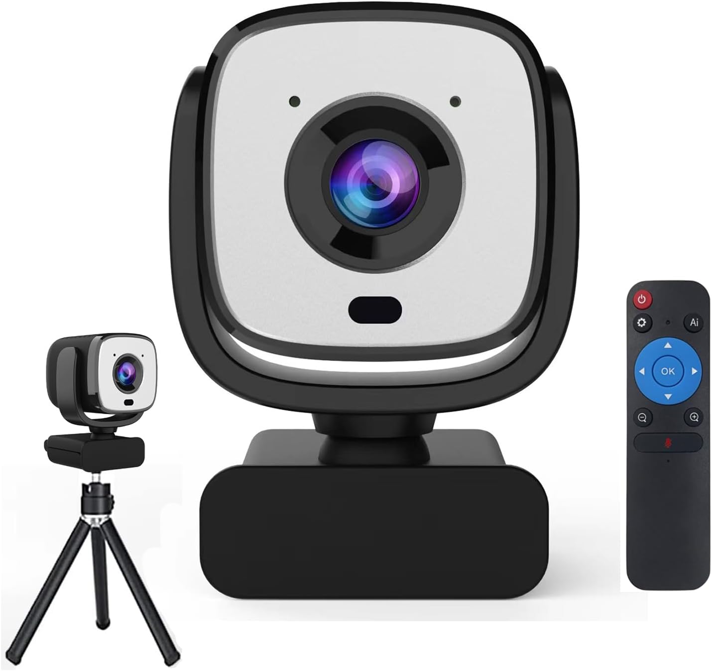 Nolansend 4K Webcam or 1080P/2K AI Webcam for PC, AI Auto,with remote control, White Balance, Webcam with Microphone, Plug & Play, 4K Web Camera for Laptop/Desktop, Video Calling,Conferencing - Amazing Gadgets Outlet