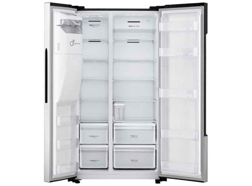 Non - Plumbed Total No Frost American Fridge Freezer in Silver - Amazing Gadgets Outlet