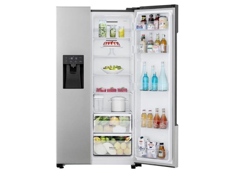 Non - Plumbed Total No Frost American Fridge Freezer in Silver - Amazing Gadgets Outlet