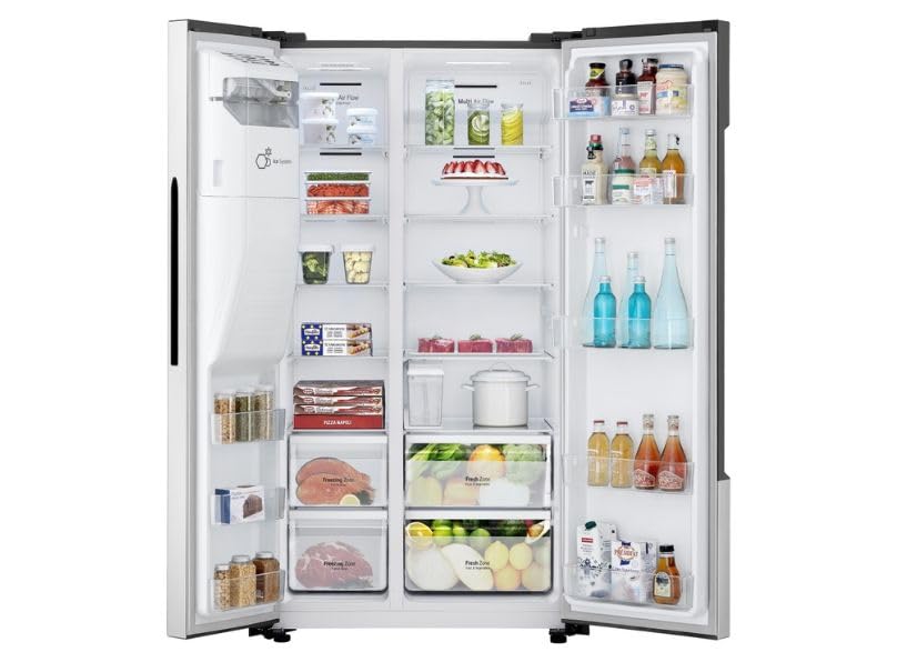 Non - Plumbed Total No Frost American Fridge Freezer in Silver - Amazing Gadgets Outlet