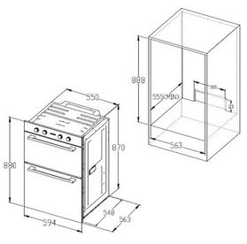 Nordmende DOI325IX Built - In Electric Double Oven - Black - Amazing Gadgets Outlet