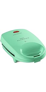 Nostalgia MSAND5MG MyMini Personal Sandwich Maker Pizza Pockets, Quesadillas, Breakfast, Paninis, Mini, Mint Green - Amazing Gadgets Outlet