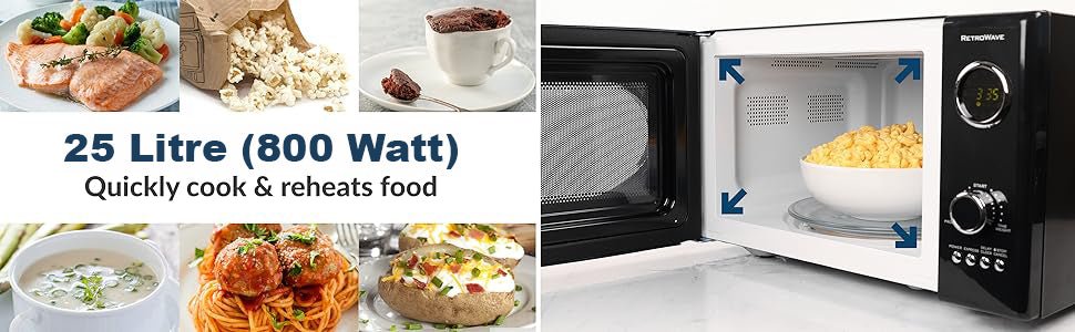 Nostalgia Retro 0.9 Cubic Foot 800 - Watt Countertop Microwave Oven, Cu.Ft, Red - Amazing Gadgets Outlet