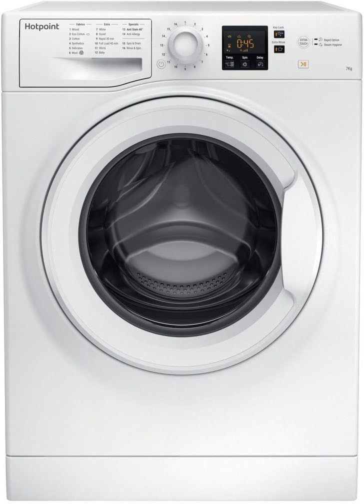 NSWF743UWUKN 7Kg 1400 Spin, Digit Plus,Anti Stain 40,Full Load 45,Steam Hygiene, Rapid Opti - Amazing Gadgets Outlet