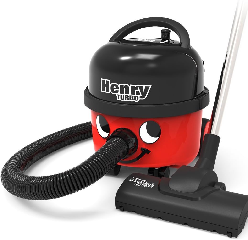 Numatic HVT160 Henry Turbo Vacuum Cleaner with AiroBrush Turbo Head, Microfresh Filtration System, 620W, 6L, Red/Black - Amazing Gadgets Outlet