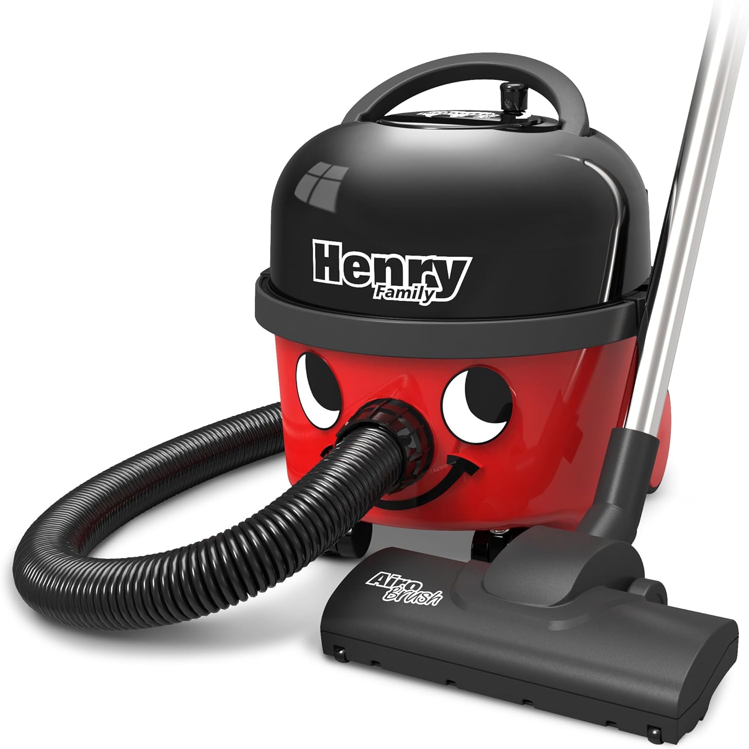 Numatic HVT160 Henry Turbo Vacuum Cleaner with AiroBrush Turbo Head, Microfresh Filtration System, 620W, 6L, Red/Black - Amazing Gadgets Outlet