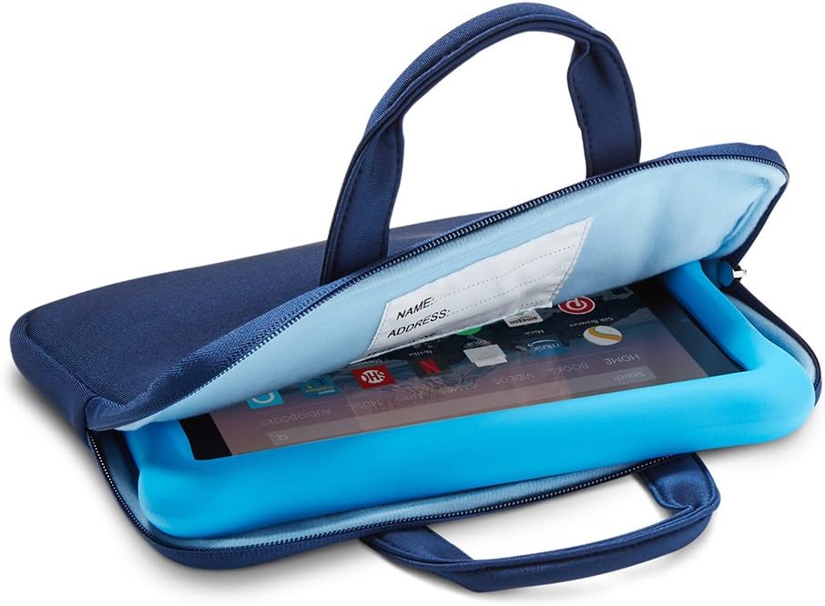 NuPro Zipper Sleeve for Fire 7 Kids Edition Tablet, Navy/Blue - Amazing Gadgets Outlet