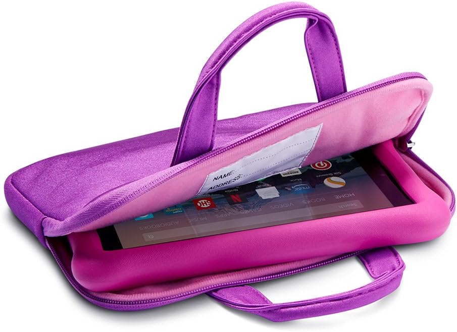 NuPro Zipper Sleeve for Fire HD 8 Kids Edition tablet, Purple/Pink - Amazing Gadgets Outlet