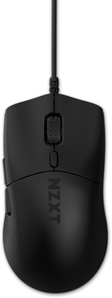 NZXT Lift 2 Symm | Lightweight Symmetrical Wired Gaming Mouse | Lightweight 58 g Design | 8K Polling Rate | Optical Switches | 26K DPI Optical Sensor | 100% PTFE Feet | Black - Amazing Gadgets Outlet