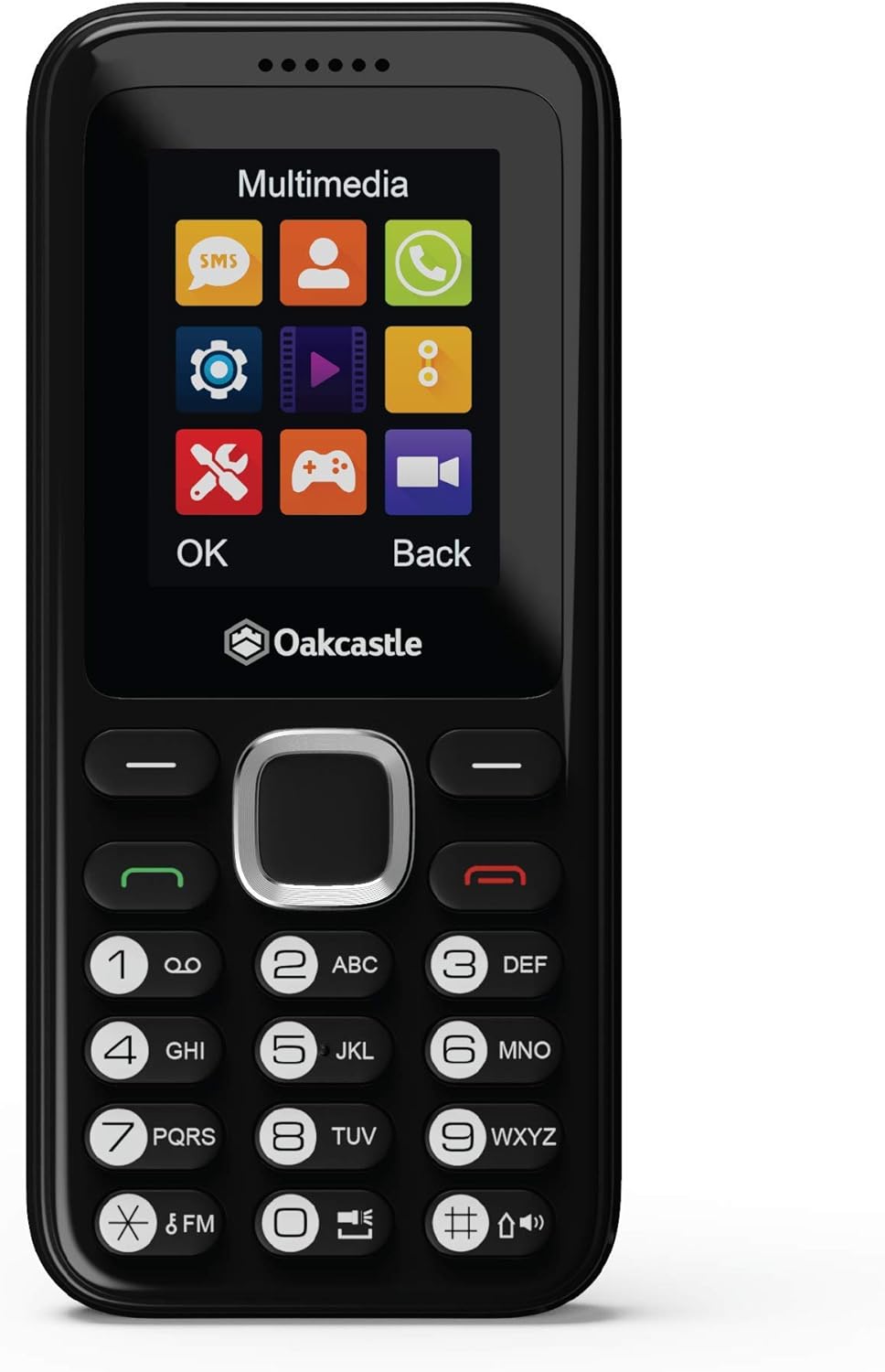 Oakcastle F100 | Unlocked Basic Mobile Phone | Dual SIM & Micro SD Card Slot | Bluetooth Enabled | 7 Day Battery Life Backup Mobile Phone | Media & Games | Sim Free Pay As You Go Phone for Seniors - Amazing Gadgets Outlet