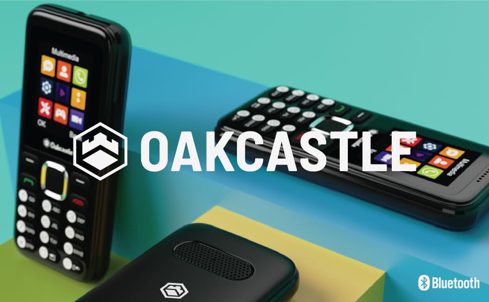 Oakcastle F100 | Unlocked Basic Mobile Phone | Dual SIM & Micro SD Card Slot | Bluetooth Enabled | 7 Day Battery Life Backup Mobile Phone | Media & Games | Sim Free Pay As You Go Phone for Seniors - Amazing Gadgets Outlet