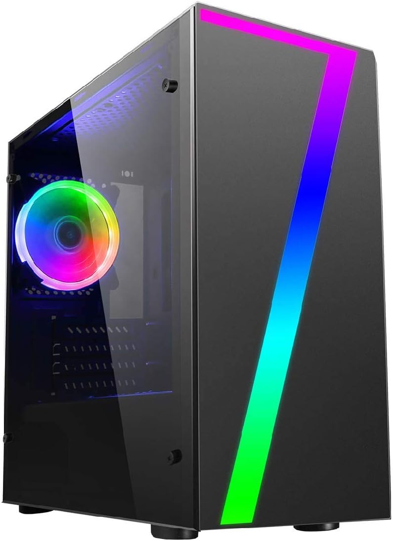 OCHW Seven RGB Ultra Fast Gaming PC Desktop Computer AMD Athlon 9600 Quad Core ATI Radeon HD R7 Graphics USB 3.0 120GB SSD 8GB DDR4 Wifi Windows 10 Pro - Amazing Gadgets Outlet