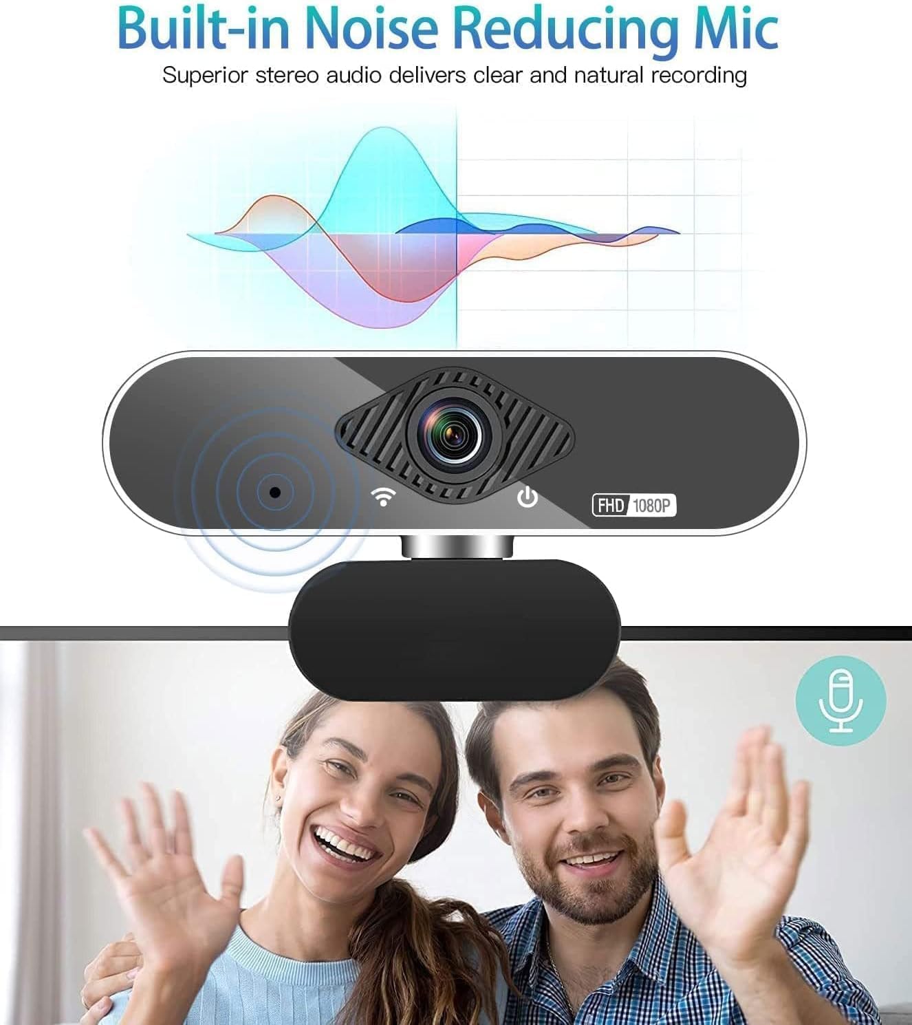 OITTIRA Webcam for PC, Full HD 1080P Web Camera with Microphone, 110° Wide - Angle Webcam for Streaming and Video, Recording, Compatible with PC/Laptop Skype/Studio/Zoom/Facetime - Amazing Gadgets Outlet