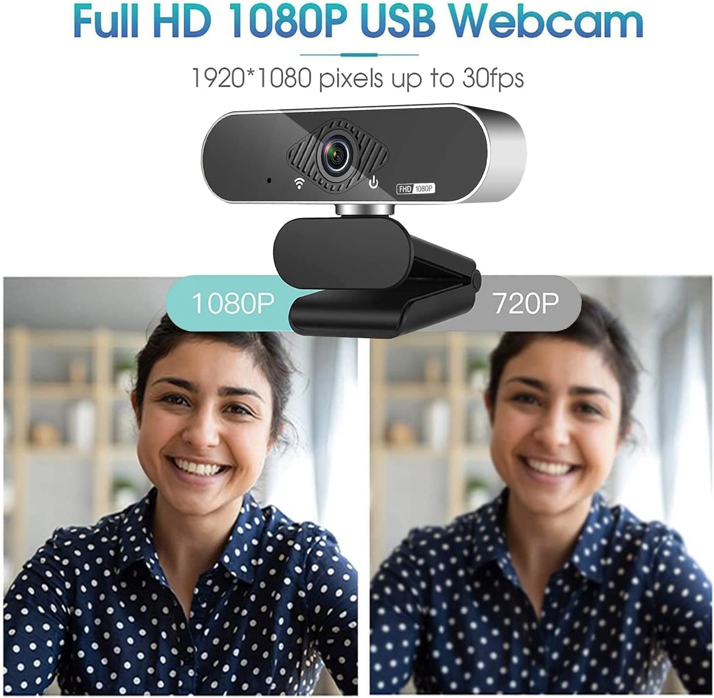 OITTIRA Webcam for PC, Full HD 1080P Web Camera with Microphone, 110° Wide - Angle Webcam for Streaming and Video, Recording, Compatible with PC/Laptop Skype/Studio/Zoom/Facetime - Amazing Gadgets Outlet